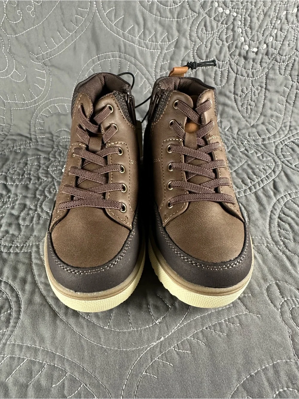 Thereabouts Toddler Boys Chocolate Asher Flat Heel Boots NWT Size Toddler 12